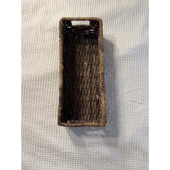 Whicker Straw Basket Brown Home Decor Boho Bohemian Cottagecore - Picture 1 of 4